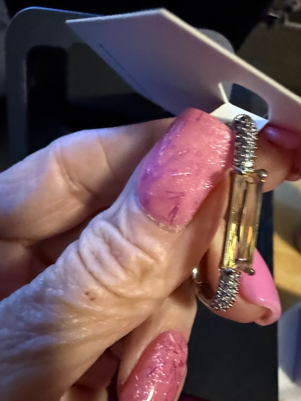 BP hematite plated lab created Citrine Earrings - Picture 2 of 3